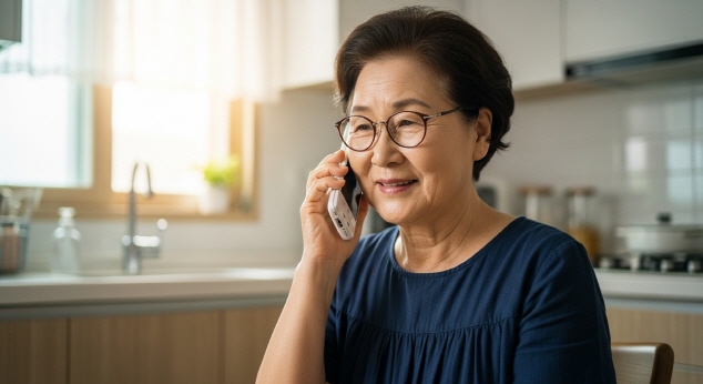 장기요양 등급 전화상담 장면