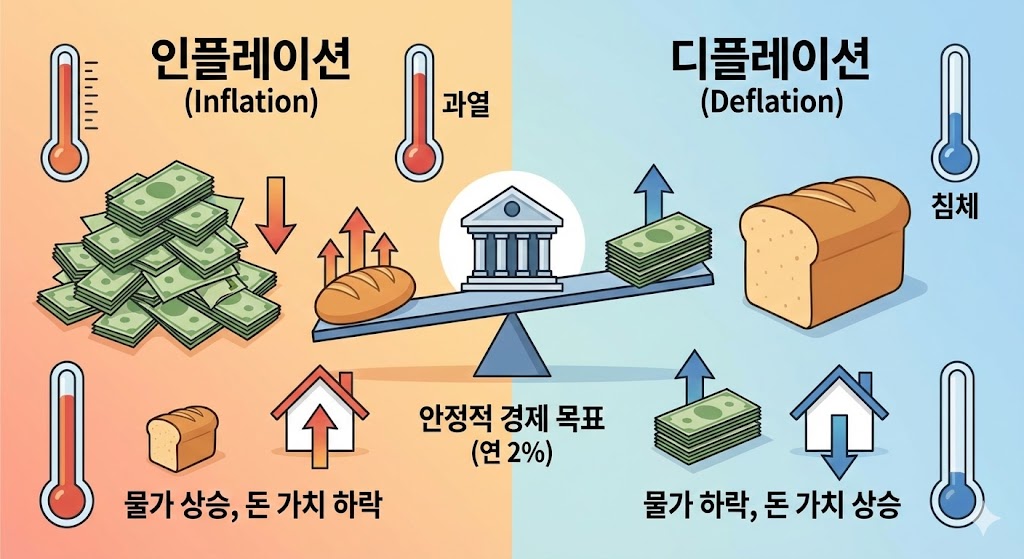 인플레이션 디플레이션 설명 사진