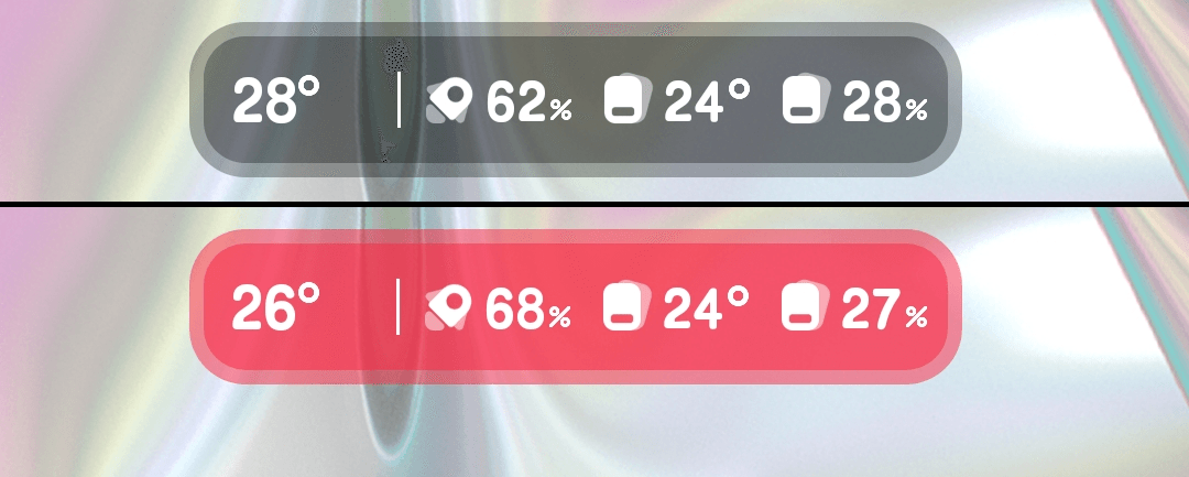 플로팅 온도 확인