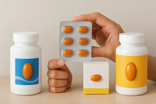 루테인 제품 비교 배열 모습