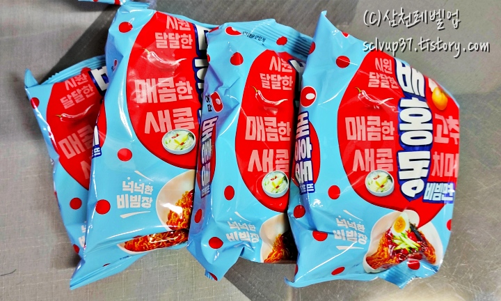 농심 배홍동 비빔면 4봉지