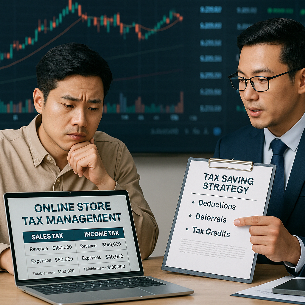 온라인 쇼핑몰 창업자와 세무사의 절세 전략 협의