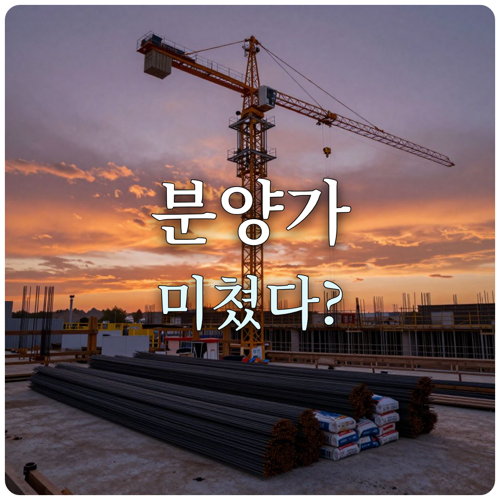 분양가 상승의 원인인 건설 현장의 모습