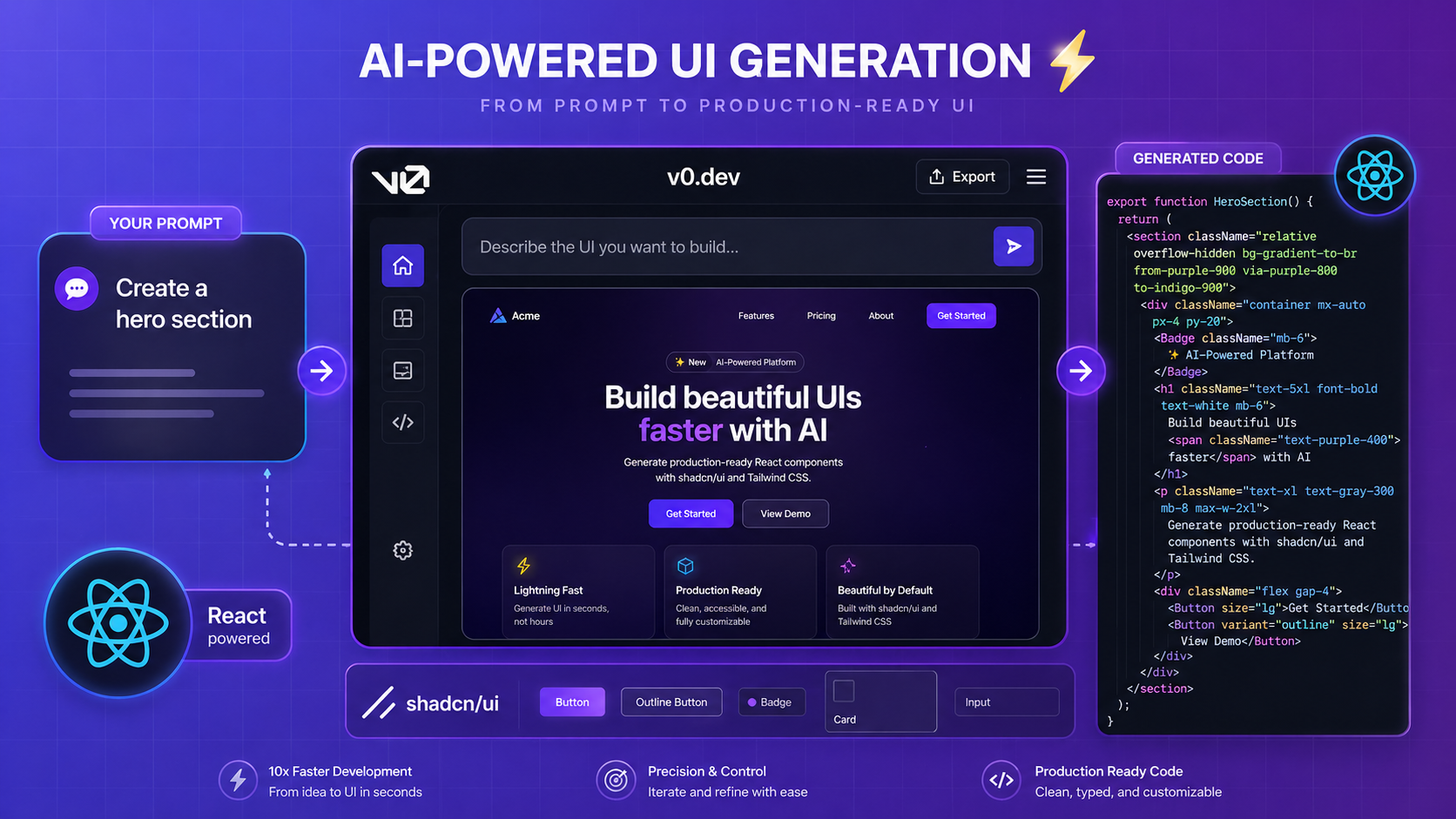 AI 기반 UI 생성 과정