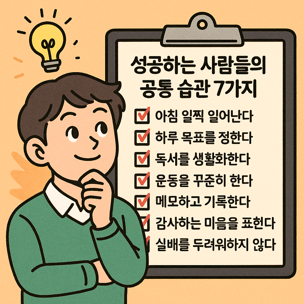 성공하는 사람들의 공통 습관 7가지