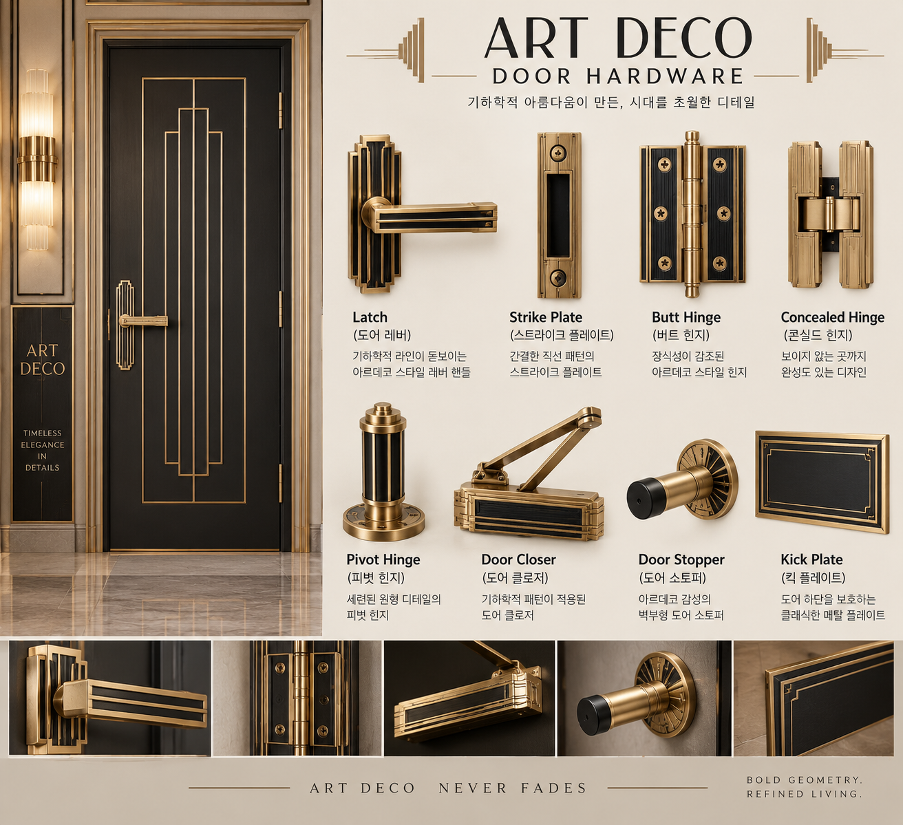 Art Deco 스타일 하드웨어