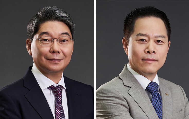 광동제약 2인 각자대표. 왼쪽부터 최성원 대표이사 회장(전략·신사업·R&D총괄), 박상영 대표이사 사장(경영총괄).