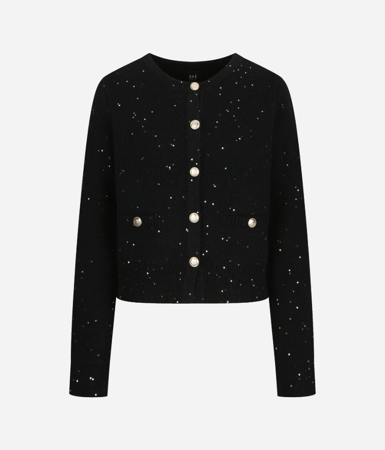 ‘라디오스타·라스’ 949회 장도연 착용 가디건, MEHVIE 플로라 시퀸 가디건 블랙