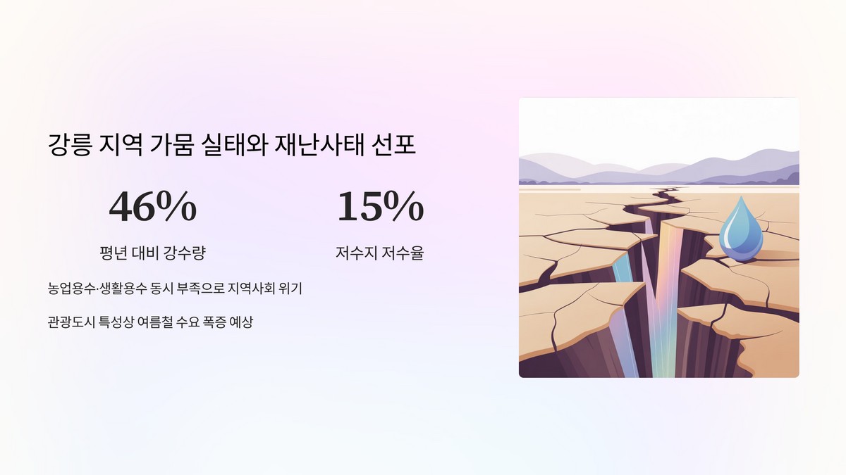 전국 저수율 현황과 가뭄 장기화 시나리오