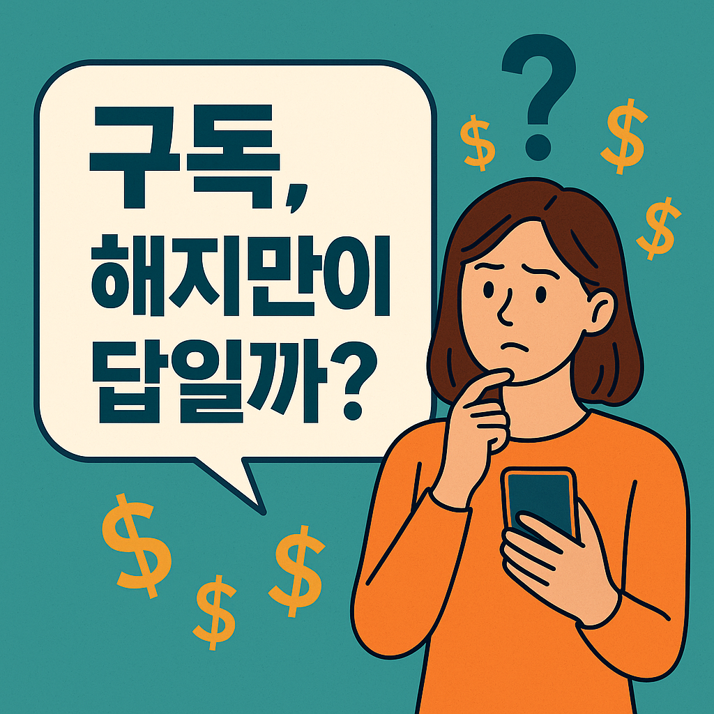 [구독 서비스 폭탄] 끊을 건 끊고, 쓸 건 똑똑하게 써라