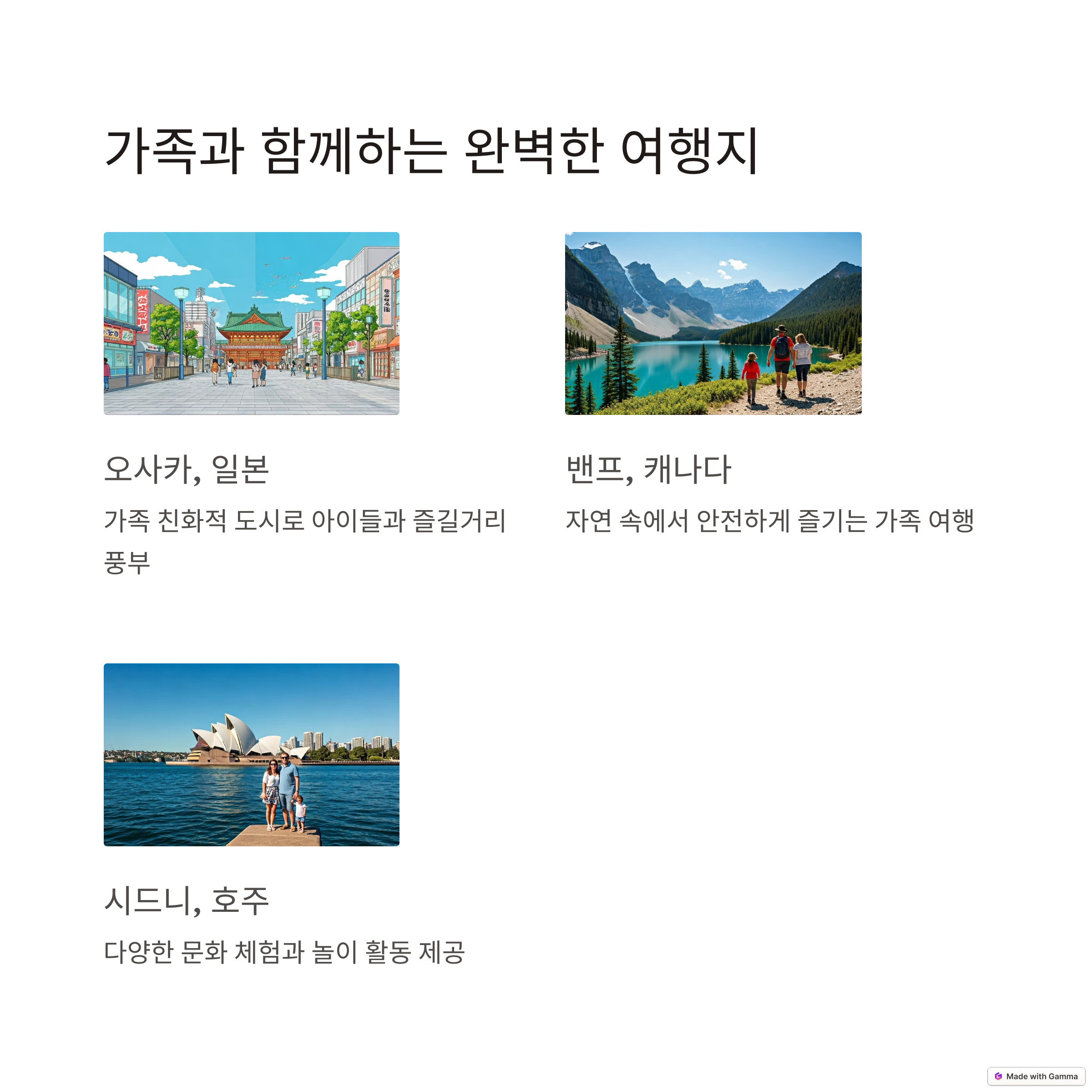 가족 여행지