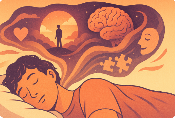 꿈꾸는 뇌의 활동을 시각화한 이미지