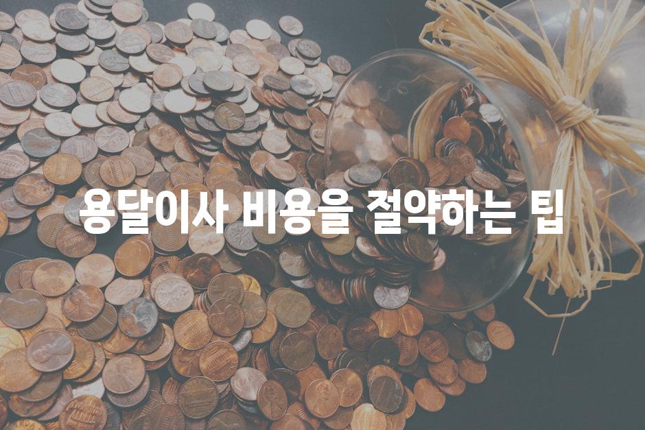 용달이사 비용을 절약하는 팁
