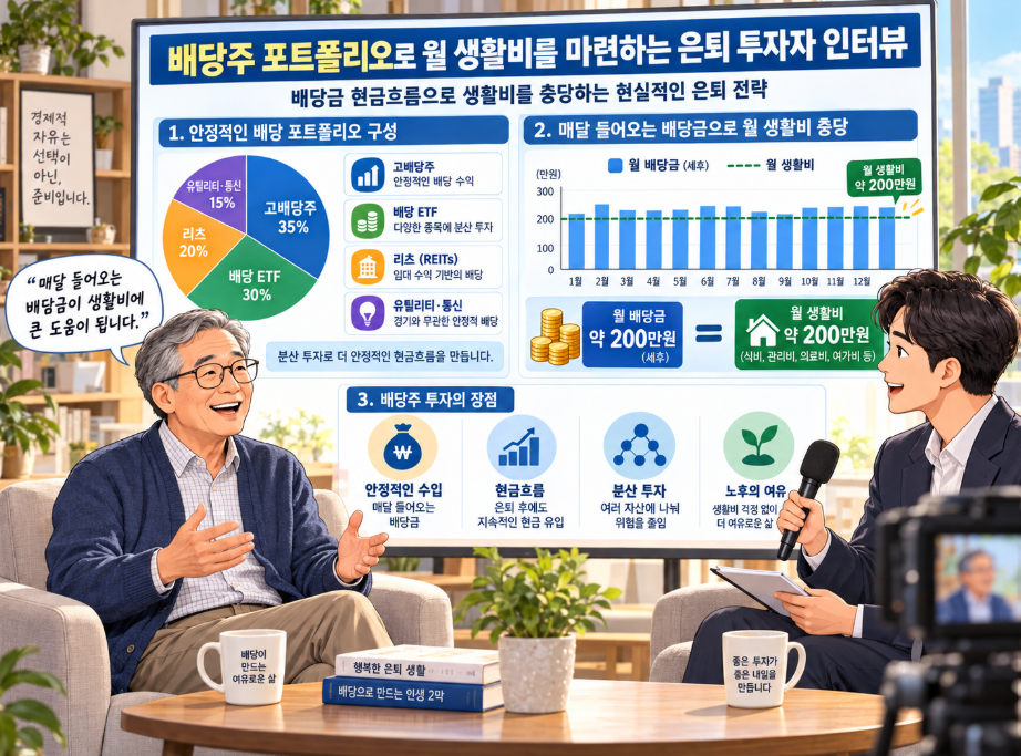배당주 포트폴리오로 월 생활비를 마련하는 은퇴 투자자 인터뷰