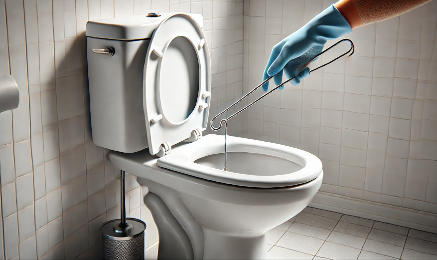 옷걸이를 활용한 물리적 제거법