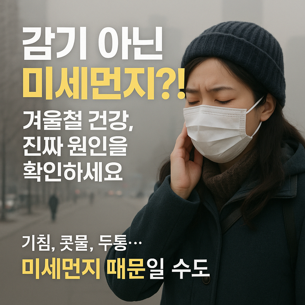 감기인 줄 알았는데 미세먼지 때문? 겨울철 건강 주의보