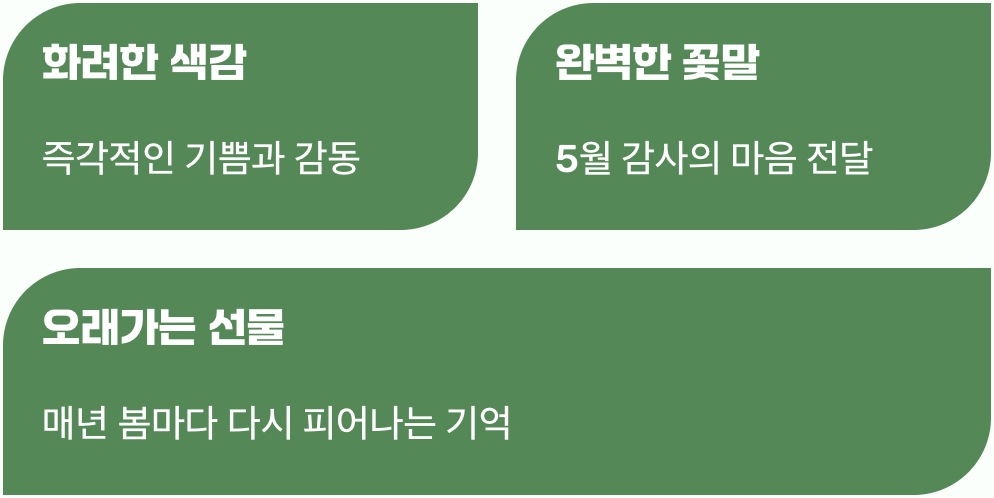 왜 봄철 최고의 선물인가?
