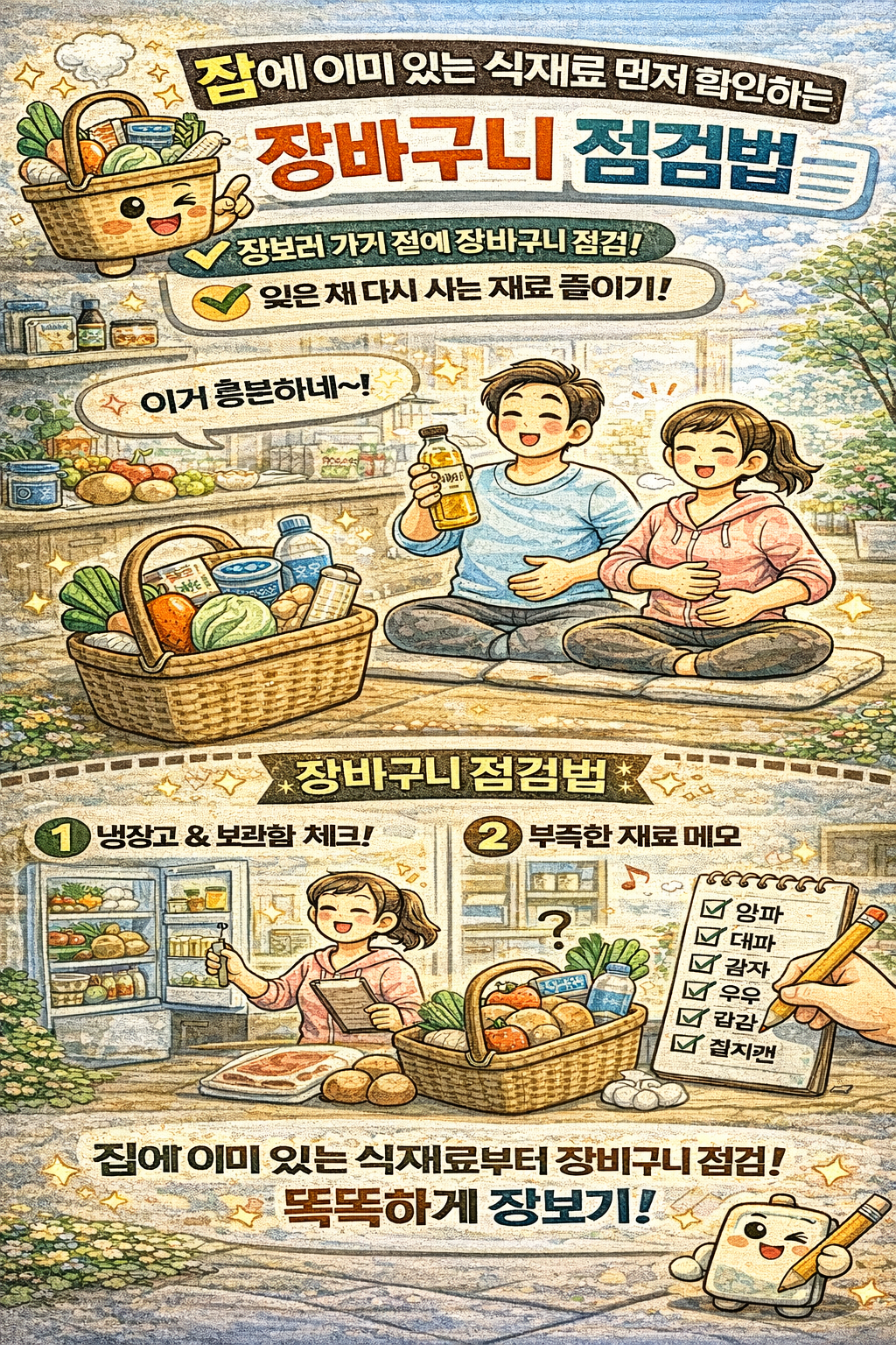 집에 이미 있는 식재료 먼저 확인하는 &lsquo;장바구니 점검법&rsquo;