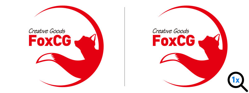 100% 크기의 비트맵 이미지와 svg 파일 이미지