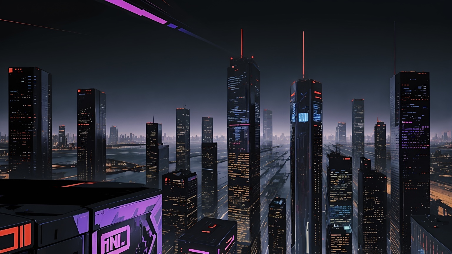Cyberpunk, fantasy, futuristic wallpaper