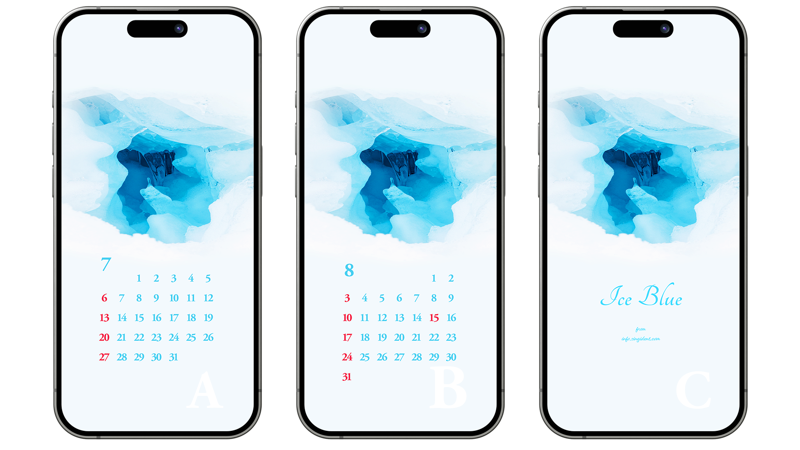 01 얼음 구멍 ABC - 2025년7월 아이폰배경화면