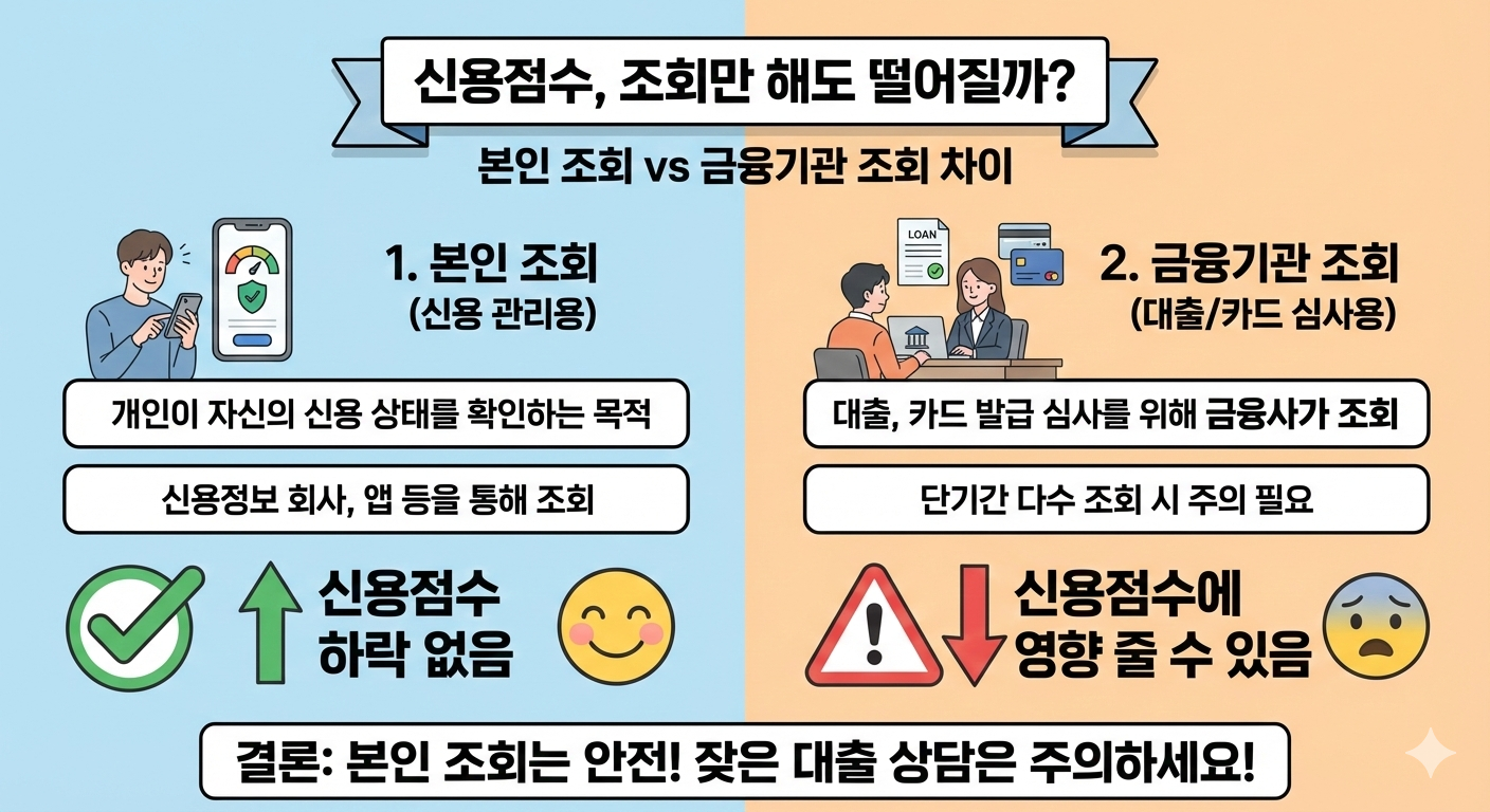 신용점수, 조회만해도 떨어질까?