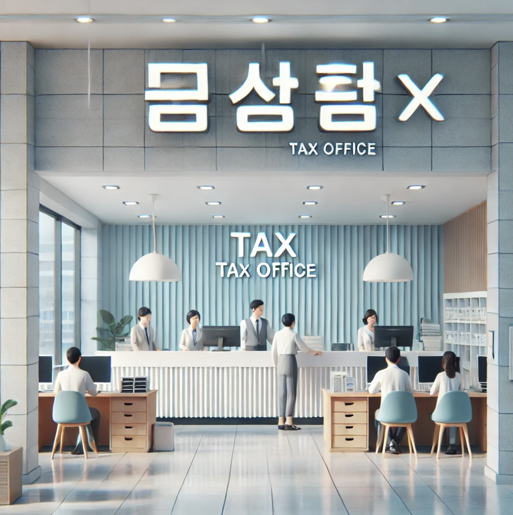 세무서의 접수 공간을 담은 이미지