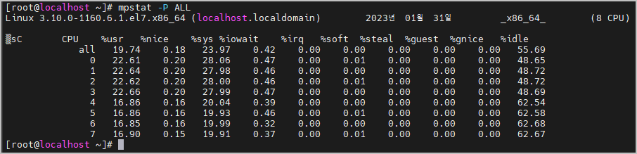 mpstat