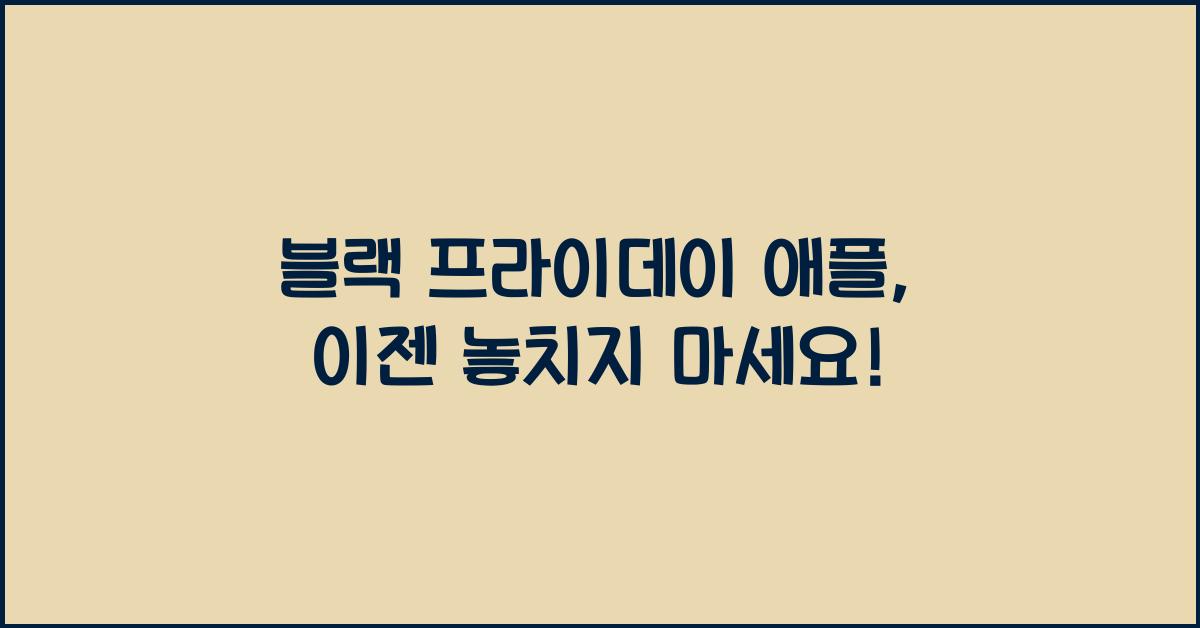 블랙 프라이데이 애플