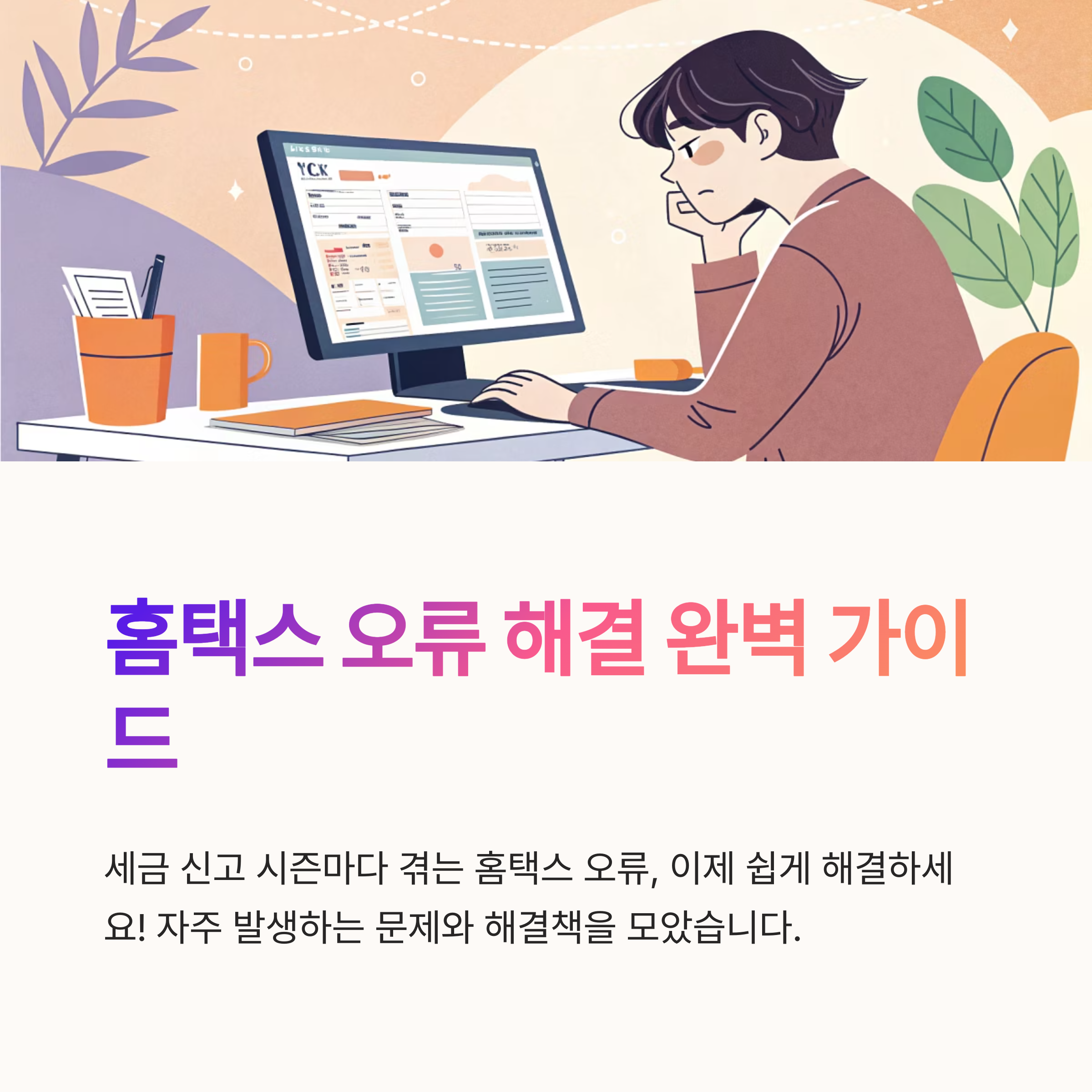홈택스 이용 시 오류 해결법