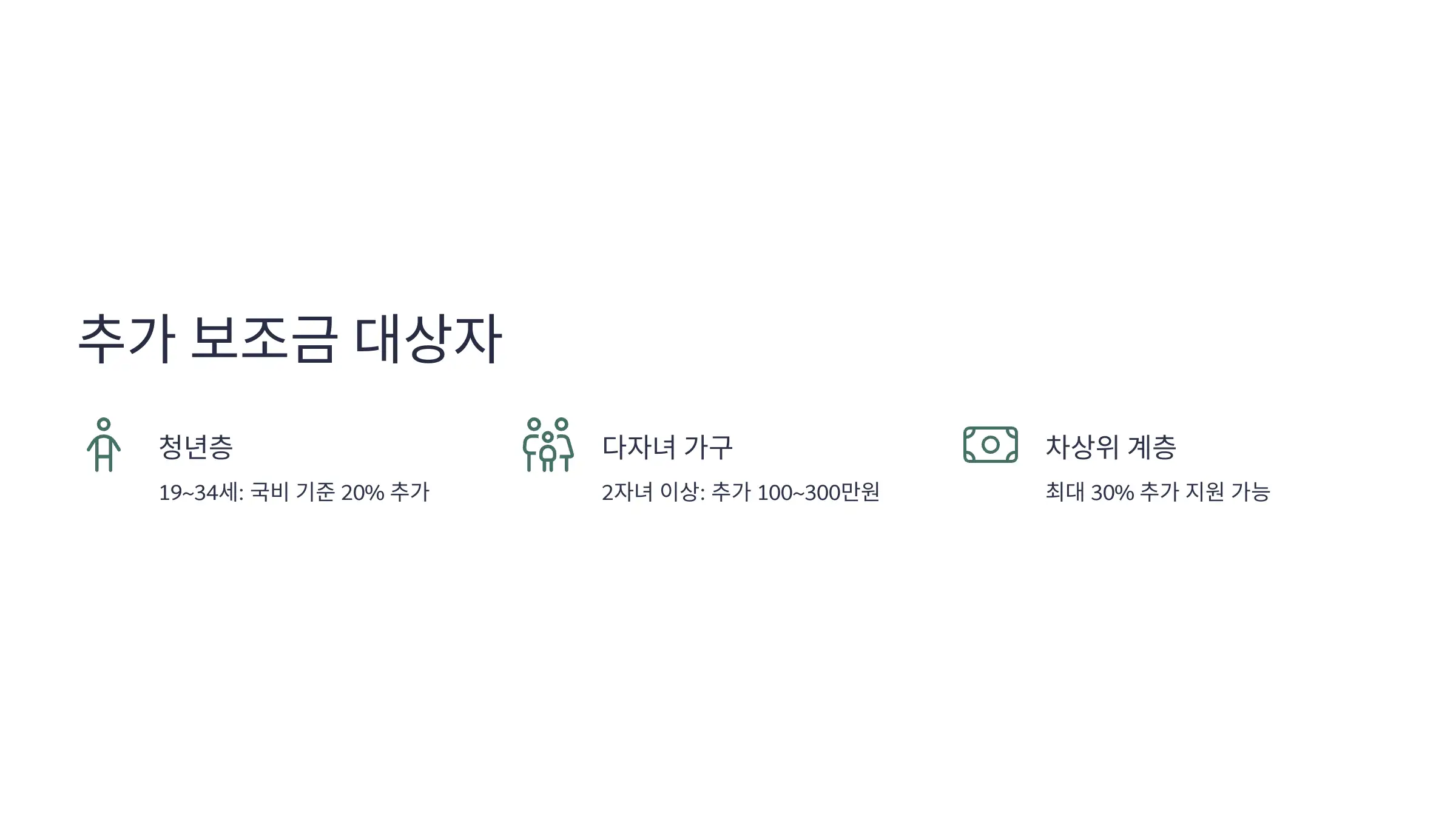 이런 사람은 추가 보조금도 가능해요