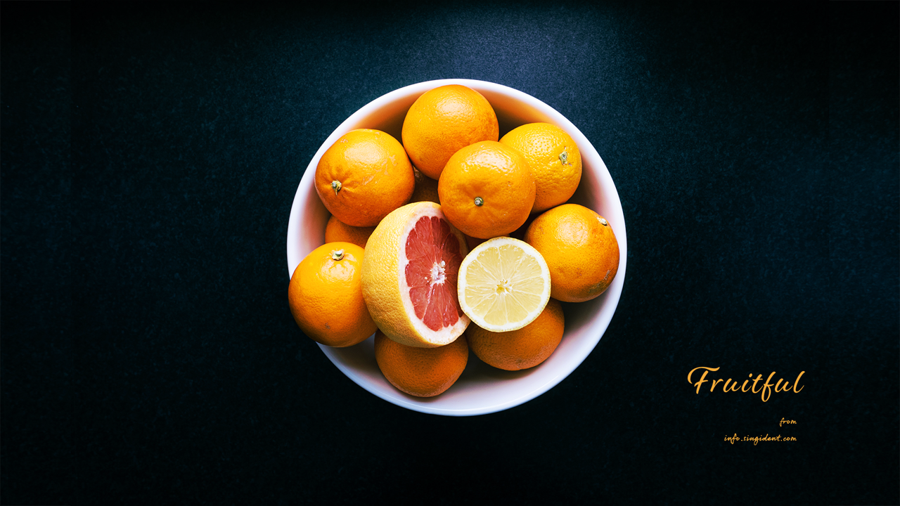 15 그릇에 담긴 오렌지 C - Fruitful 주황색배경화면