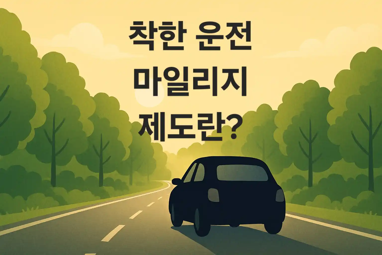 착한 운전 마일리지 제도를 설명하는 썸네일 이미지