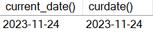 current_date, curdate 함수