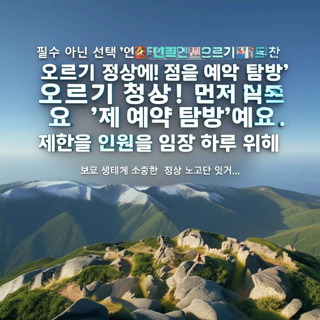 지리산 노고단 운해 감상을 위한 준비..