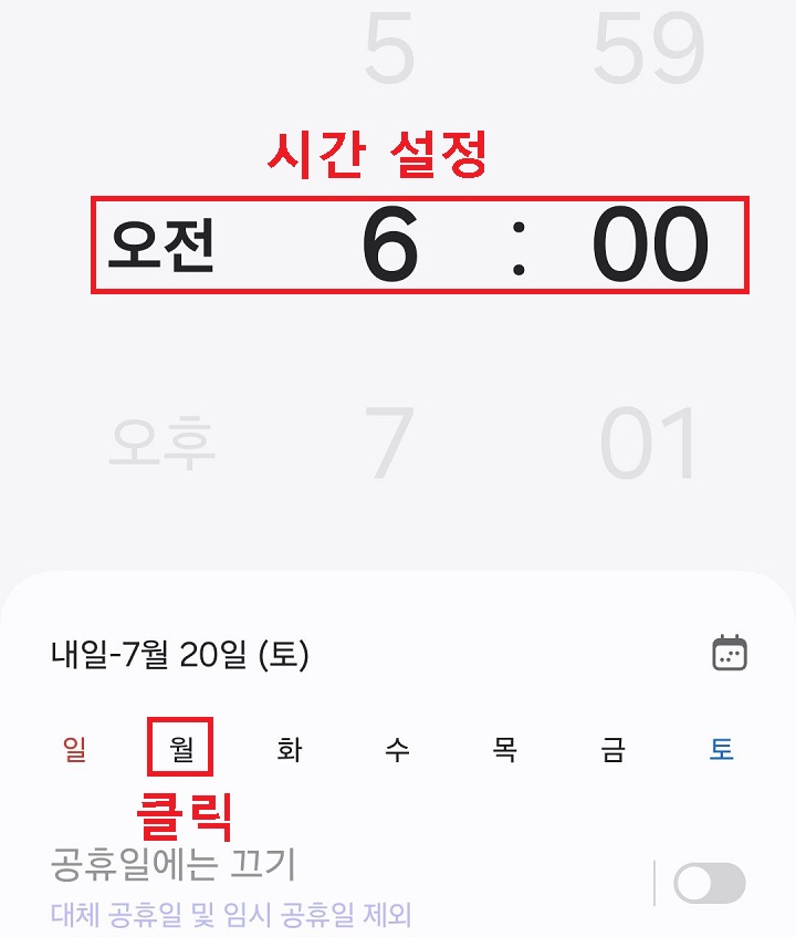 요일 선택함