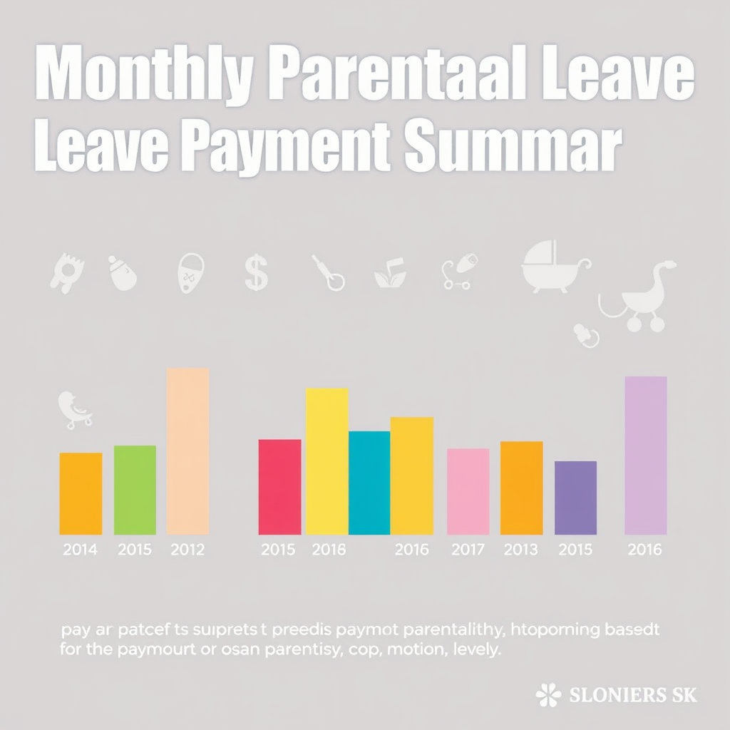 육아휴직 급여의 월별 지급액 정보를 요약하여 보여주는 이미지입니다.