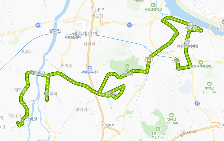 여주-954번-버스-노선-지도