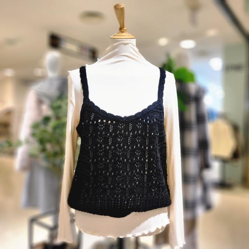 파파야 GD01 봄 펀칭 끈 나시 조끼 PNORKT022A