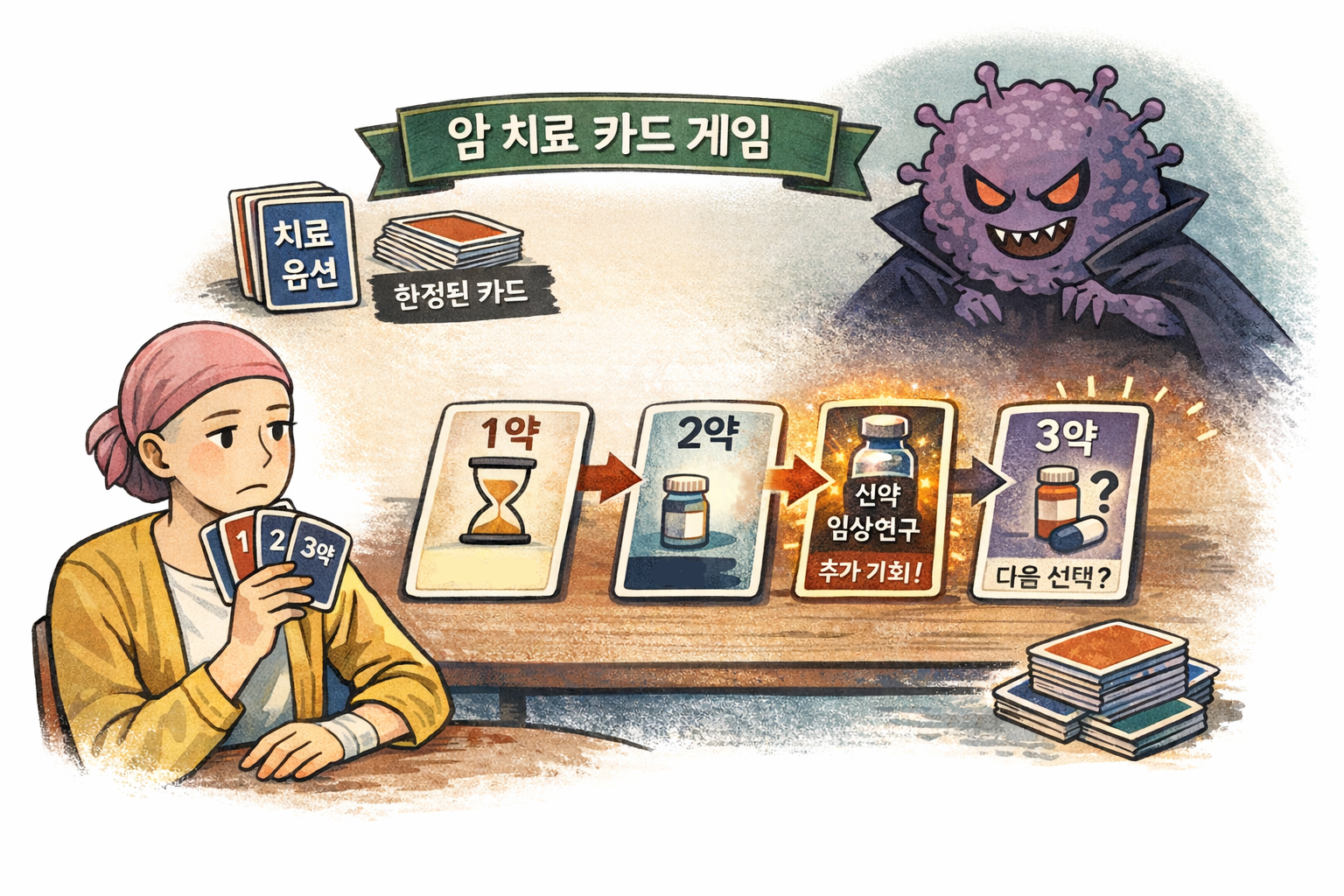 암 치료 항암제 임상연구 카드게임