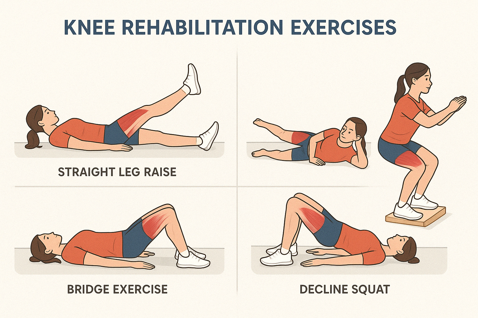 무릎 재활에 효과적인 네 가지 운동