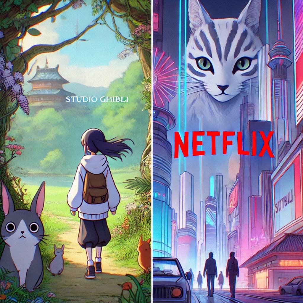 지브리와 넷플릭스 애니 비교 분석