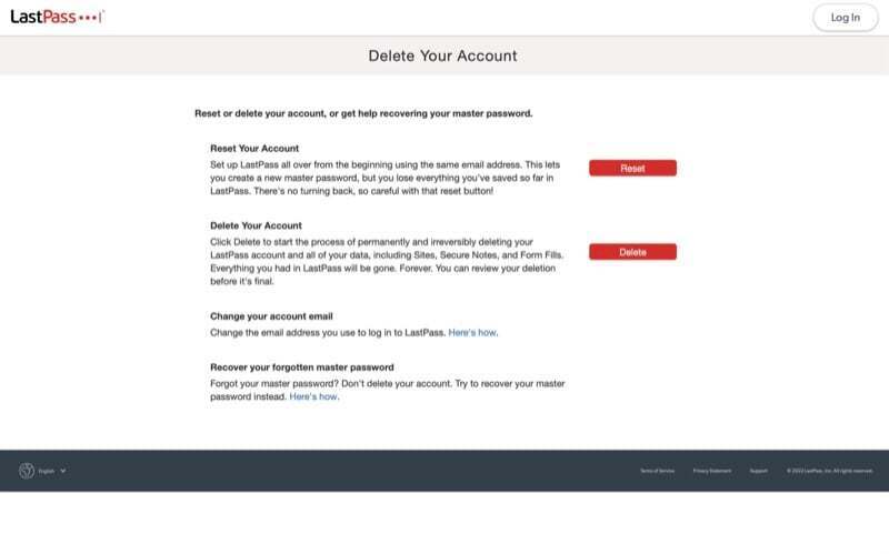 라스트패스 계정 삭제