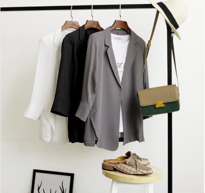 여름 쉬폰 자켓 여성 여자 오피스룩 아우터 재킷 데일리 정장