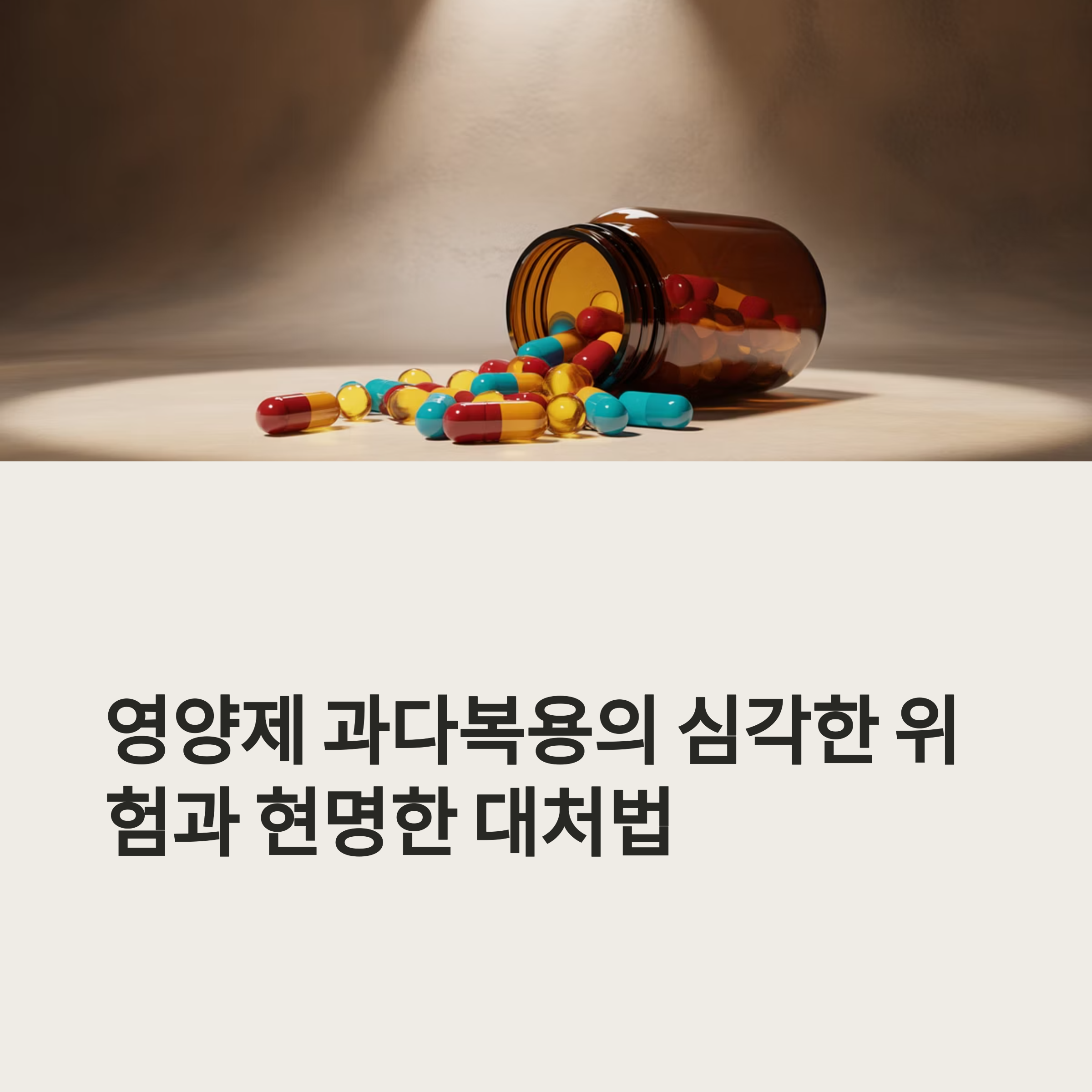영양제 과다복용의 심각한 위험과 현명한 대처법 관련 사진