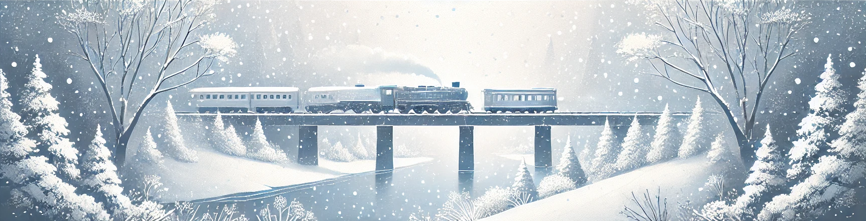 Train in snow