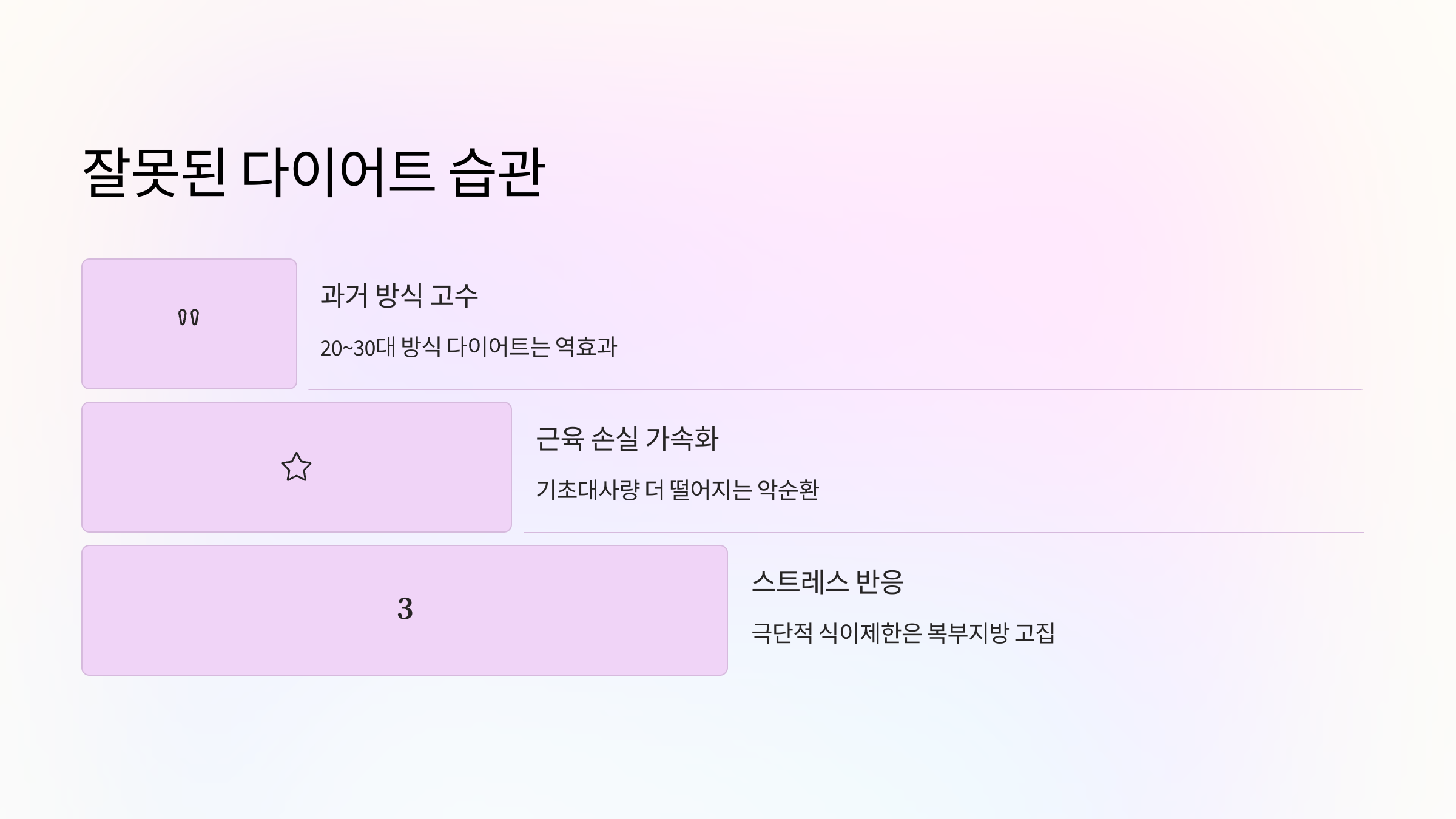 🍜 잘못된 다이어트 습관