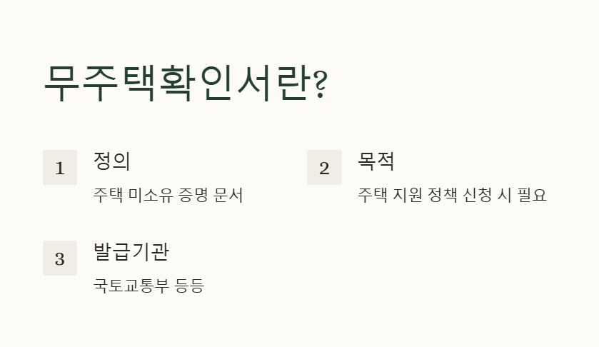 무주택확인서