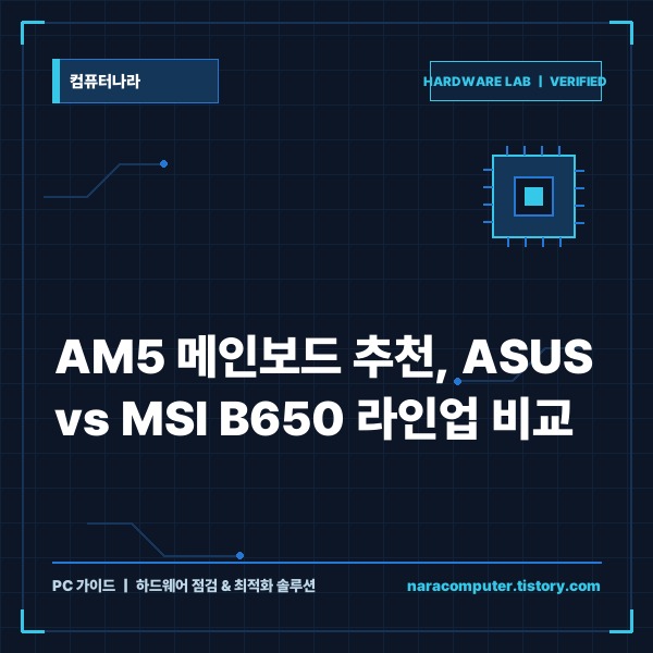 AM5 메인보드 추천, ASUS vs MSI B650 라인업 가격 비교