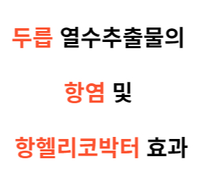 두릅 헬리코박터 제균 논문